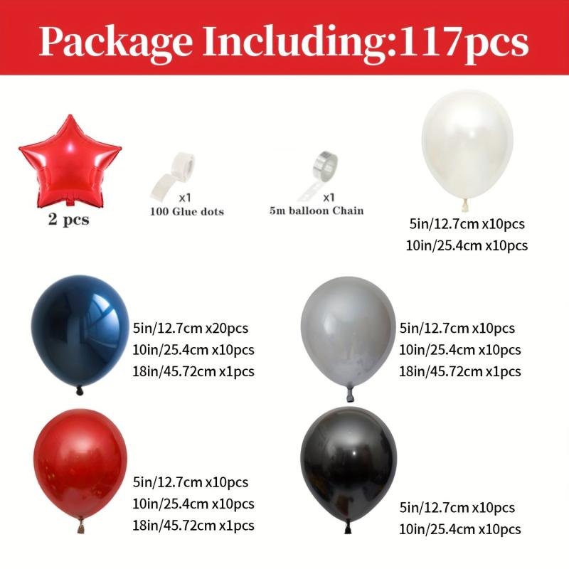 Red & Gray DIY Balloons Arch Garland Kit | Baptism Wedding Birthday Graduation