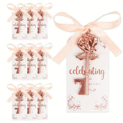 30pcs Heart Crown Rose Flower Bottle Opener Set Rose Finish
