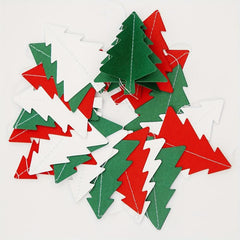 2pcs Red Green Christmas Decorations 3D Tree Garland