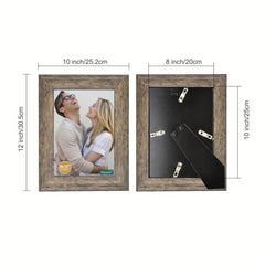 Rustic Distressed Antique Gray Wood Pattern Photo Frames