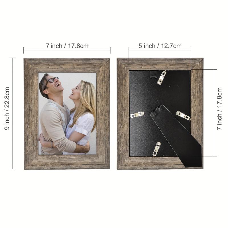 Rustic Distressed Antique Gray Wood Pattern Photo Frames