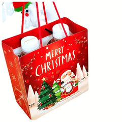 10pcs Christmas Gift Bag Packaging Bag Paper Bag Red Small Handbag Gift