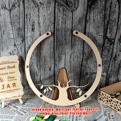Wood Wedding Guest Book Sign in Board Circular Tree Guest Use Pen Sign Wish Baby