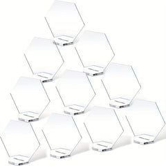 20pcs Acrylic Wedding Table Numbers Hexagonal Clear Sign DIY