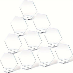 20pcs Acrylic Wedding Table Numbers Hexagonal Clear Sign DIY