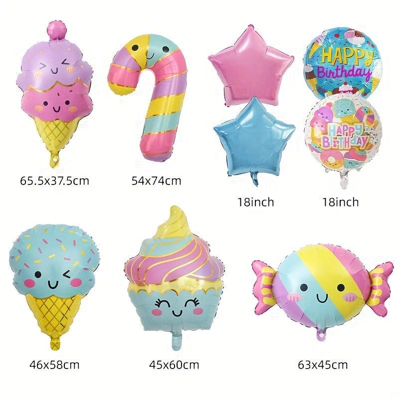 5pcs Ice Cream Balloon Set for Birthday Party Decoration