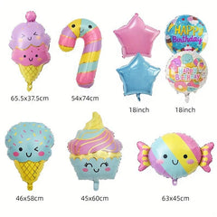 5pcs Ice Cream Balloon Set for Birthday Party Decoration