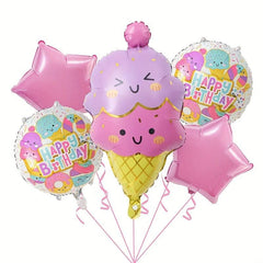 5pcs Ice Cream Balloon Set for Birthday Party Decoration