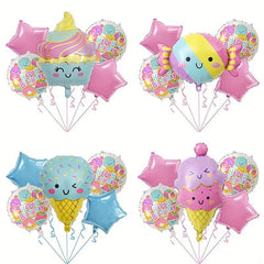 5pcs Ice Cream Balloon Set for Birthday Party Decoration