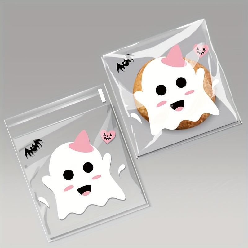 50pcs Halloween Candy Snack Gift Bags Ziplock Party Packaging Small Business