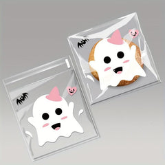 50pcs Halloween Candy Snack Gift Bags Ziplock Party Packaging Small Business
