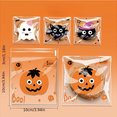 50pcs Halloween Candy Snack Gift Bags Ziplock Party Packaging Small Business