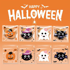 50pcs Halloween Candy Snack Gift Bags Ziplock Party Packaging Small Business