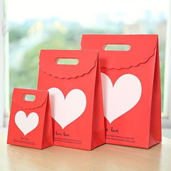 5pcs Treat Bag Sticky Buckle Bag Hook And Loop Bag Flip Type Gift Paper Bag