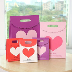 5pcs Treat Bag Sticky Buckle Bag Hook And Loop Bag Flip Type Gift Paper Bag