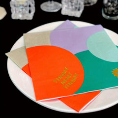16pcs High-end Pattern Bronzing Napkins for Party Decoration
