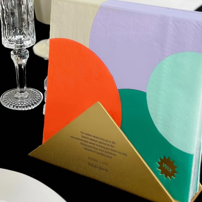 16pcs High-end Pattern Bronzing Napkins for Party Decoration
