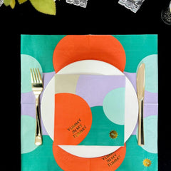16pcs High-end Pattern Bronzing Napkins for Party Decoration