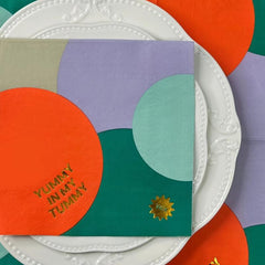 16pcs High-end Pattern Bronzing Napkins for Party Decoration