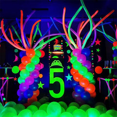 50pcs UV Neon Balloons Blacklight Party Balloons 30 48 Cm Fluorescent Polka Dots