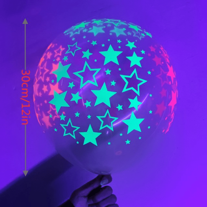 50pcs UV Neon Balloons Blacklight Party Balloons 30 48 Cm Fluorescent Polka Dots