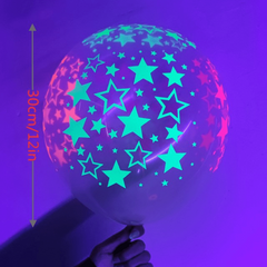 50pcs UV Neon Balloons Blacklight Party Balloons 30 48 Cm Fluorescent Polka Dots