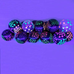 50pcs UV Neon Balloons Blacklight Party Balloons 30 48 Cm Fluorescent Polka Dots