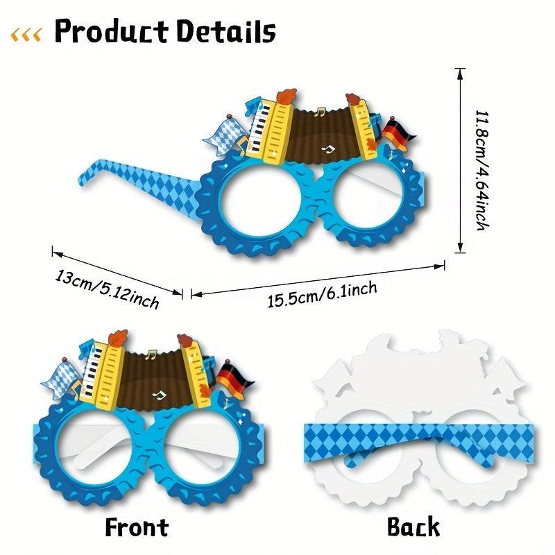8pcs Beer Party Paper Glasses Fun Photo Props Party Decor