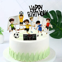 Sport Happy Birthday Cake Topper Football Cake Decorations