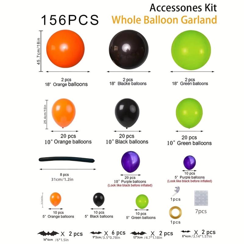 Halloween Pumpkin Bat Spider Balloon Set for Festive Occasions