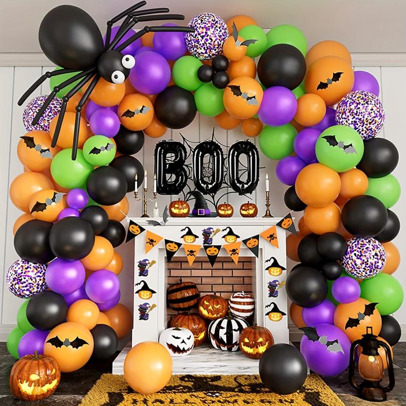 Halloween Pumpkin Bat Spider Balloon Set for Festive Occasions