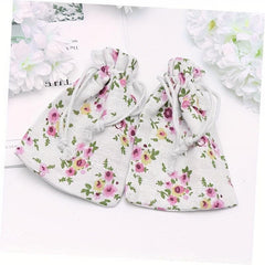 20pcs Pink Vintage Flower Gift Bags Drawstring Spring Floral Favo