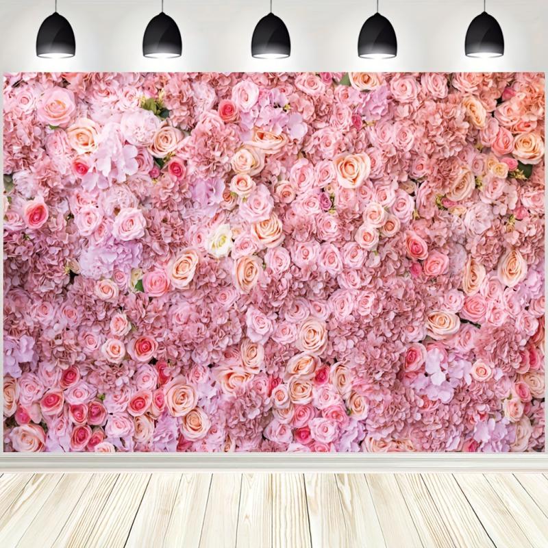 7x5ft Pink Rose Photo Backdrop for Events