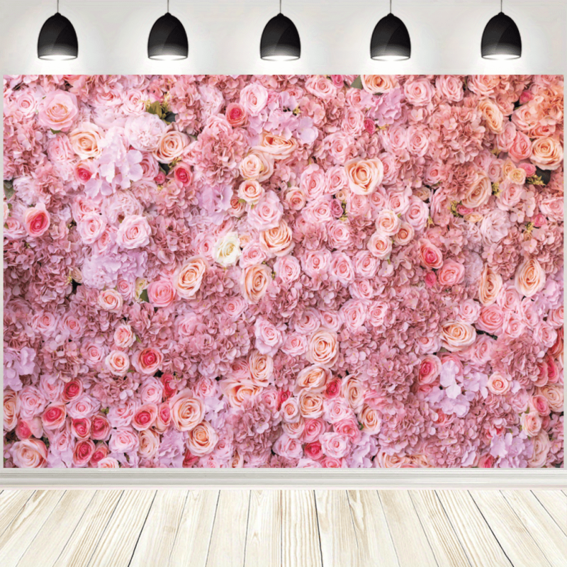 7x5ft Pink Rose Photo Backdrop for Events