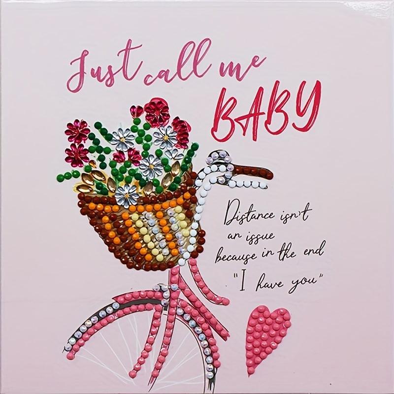12pcs DIY Diamond Painted Greeting Card Birthday Flower Bird Thanksgiving