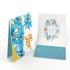 12pcs DIY Diamond Painted Greeting Card Birthday Flower Bird Thanksgiving