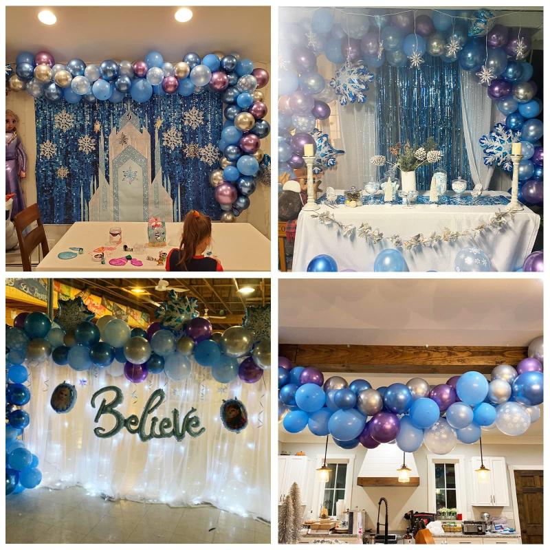 94pcs Balloon Party Set Snow Aluminum Film Light Birthday Decoration