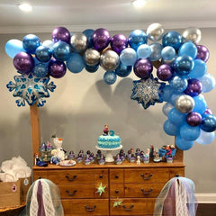 94pcs Balloon Party Set Snow Aluminum Film Light Birthday Decoration