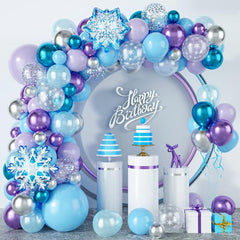 94pcs Balloon Party Set Snow Aluminum Film Light Birthday Decoration
