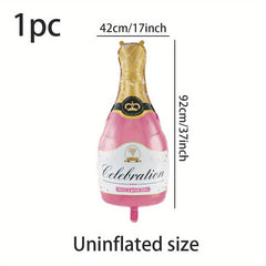37 Inch Celebration Wine Bottle Aluminum Foil Balloon Party Holiday Supplies