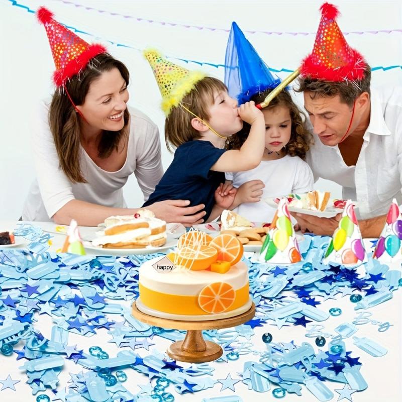 Baby Shower Confetti Boy Decorations Table Party Scene Decoration Supply