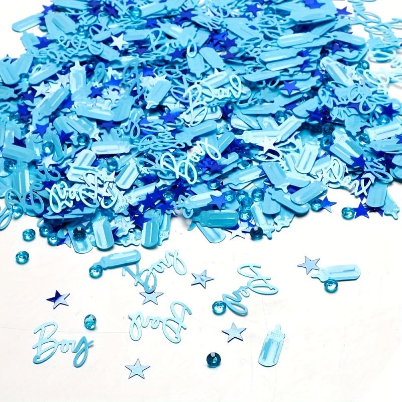 Baby Shower Confetti Boy Decorations Table Party Scene Decoration Supply