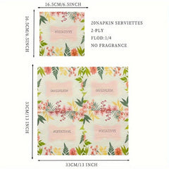 20pcs Colorful Napkins Wedding Birthday Party Decoration