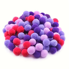 200pcs Mixed Small Fur Ball Pompons DIY Sewing Hobby Party Gift