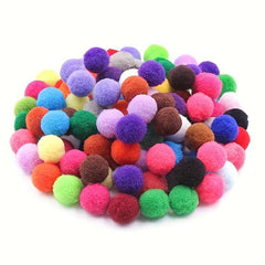 200pcs Mixed Small Fur Ball Pompons DIY Sewing Hobby Party Gift