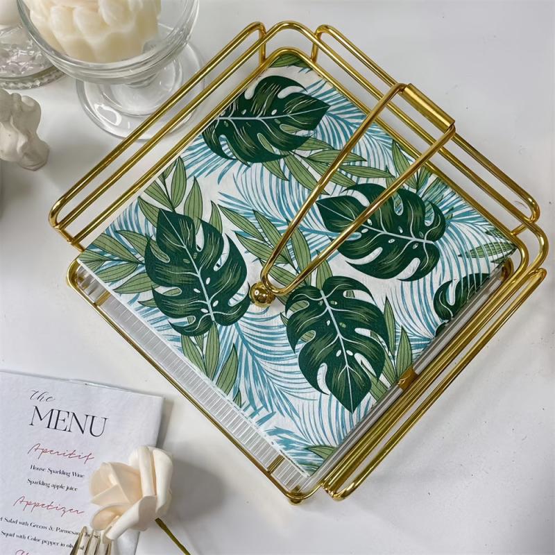 20pcs Green Plant Leaves Napkins Wedding Birthday Party Decoration Tissue