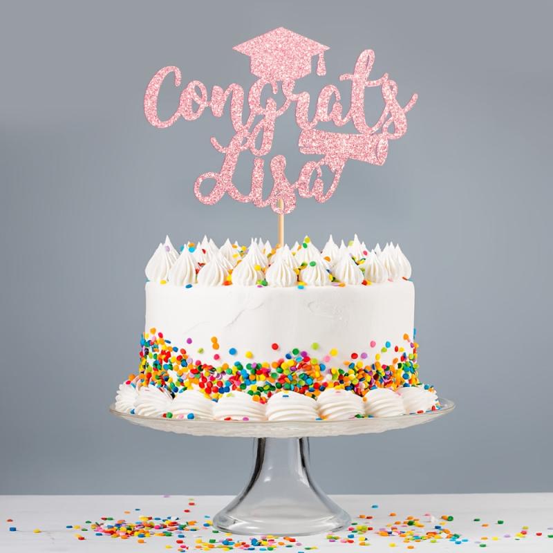 Personalized Graduation Cake Topper Congrats Class Of Graduate Party Cake Decor