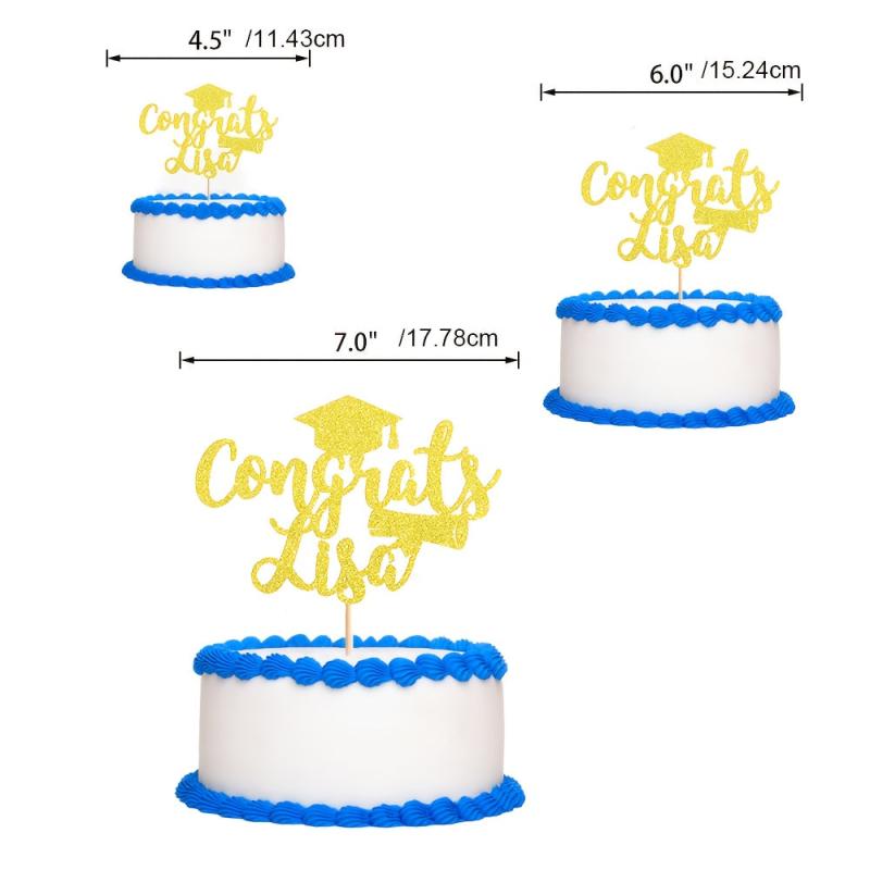 Personalized Graduation Cake Topper Congrats Class Of Graduate Party Cake Decor