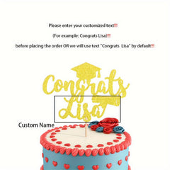 Personalized Graduation Cake Topper Congrats Class Of Graduate Party Cake Decor