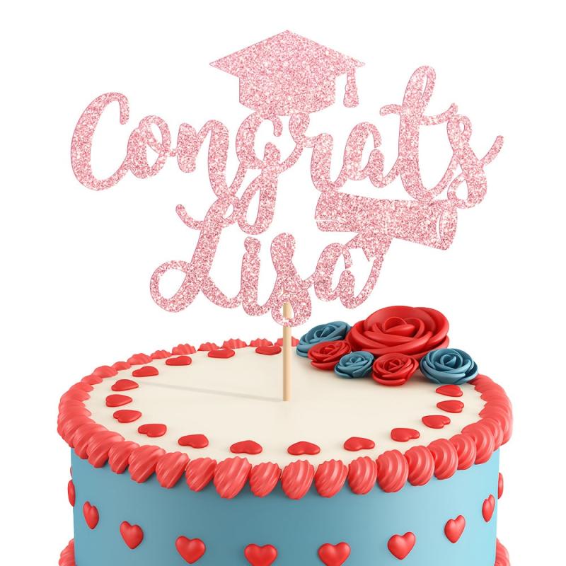 Personalized Graduation Cake Topper Congrats Class Of Graduate Party Cake Decor